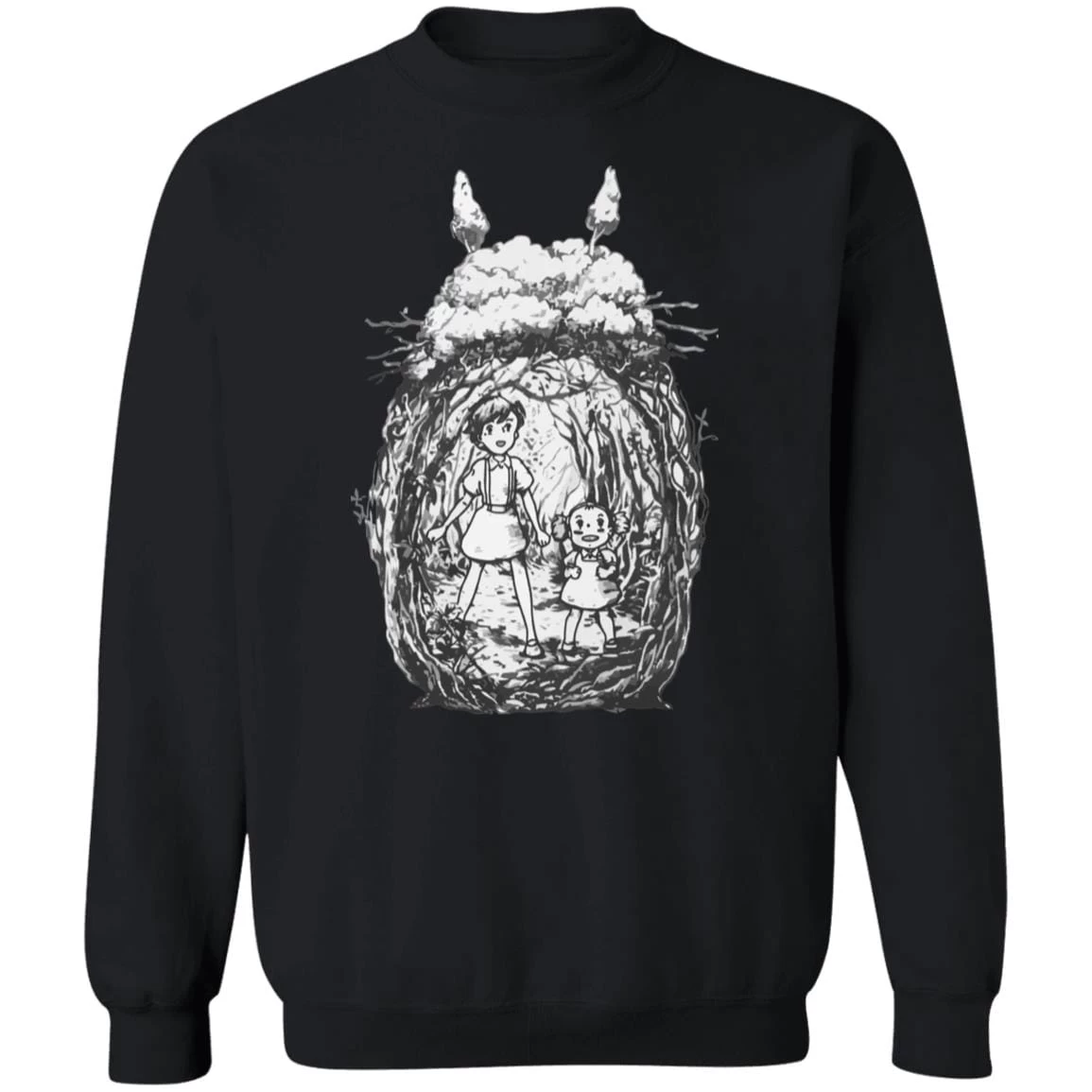 My Neighbor Totoro – Mei And Sastuki In The Forest Sweatshirt 4 My Neighbor Totoro – Mei And Sastuki In The Forest Sweatshirt - Image 2