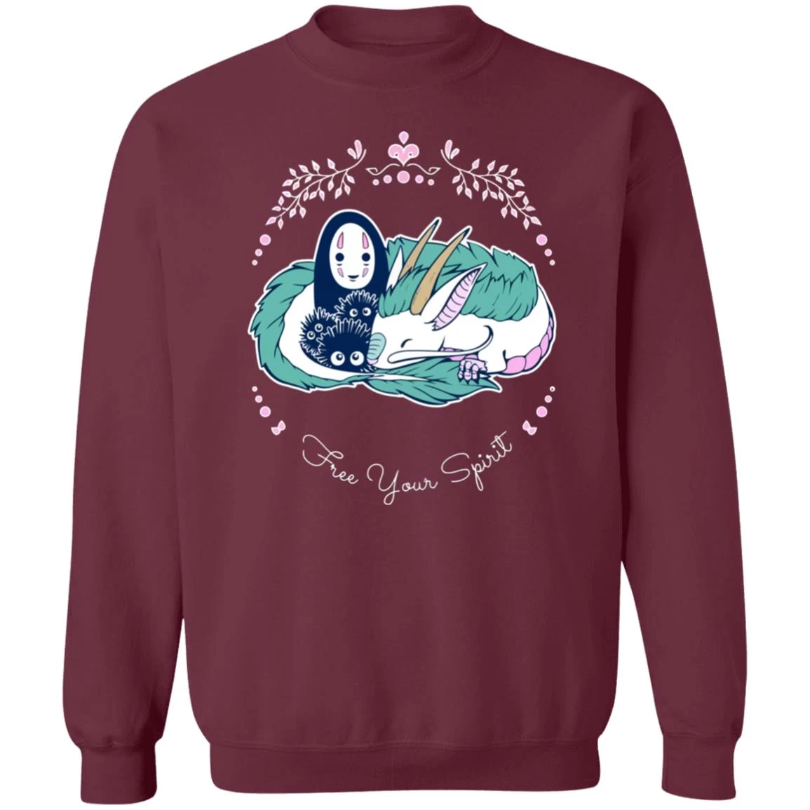 Spirited Away – No Face And Haku Dragon Sweatshirt 5 Spirited Away – No Face And Haku Dragon Sweatshirt - Image 3