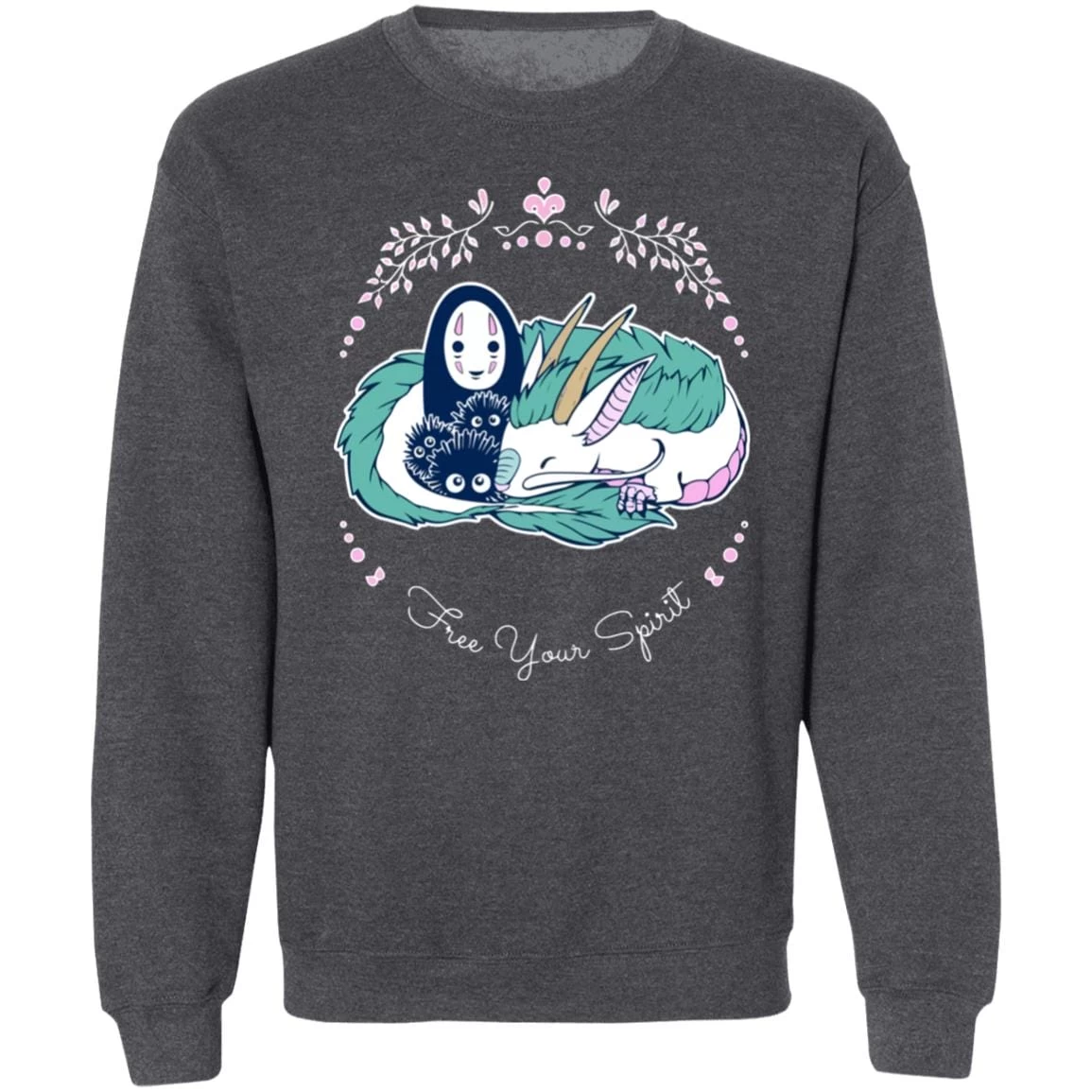 Spirited Away – No Face And Haku Dragon Sweatshirt 8 Spirited Away – No Face And Haku Dragon Sweatshirt - Image 6