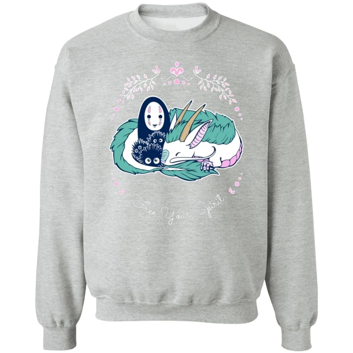 Spirited Away – No Face And Haku Dragon Sweatshirt 11 Spirited Away – No Face And Haku Dragon Sweatshirt - Image 9