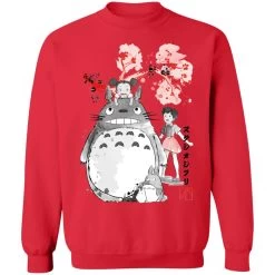 Totoro And The Girls By Sakura Flower Sweatshirt -Ghibli Shop redirect12052020001203 5