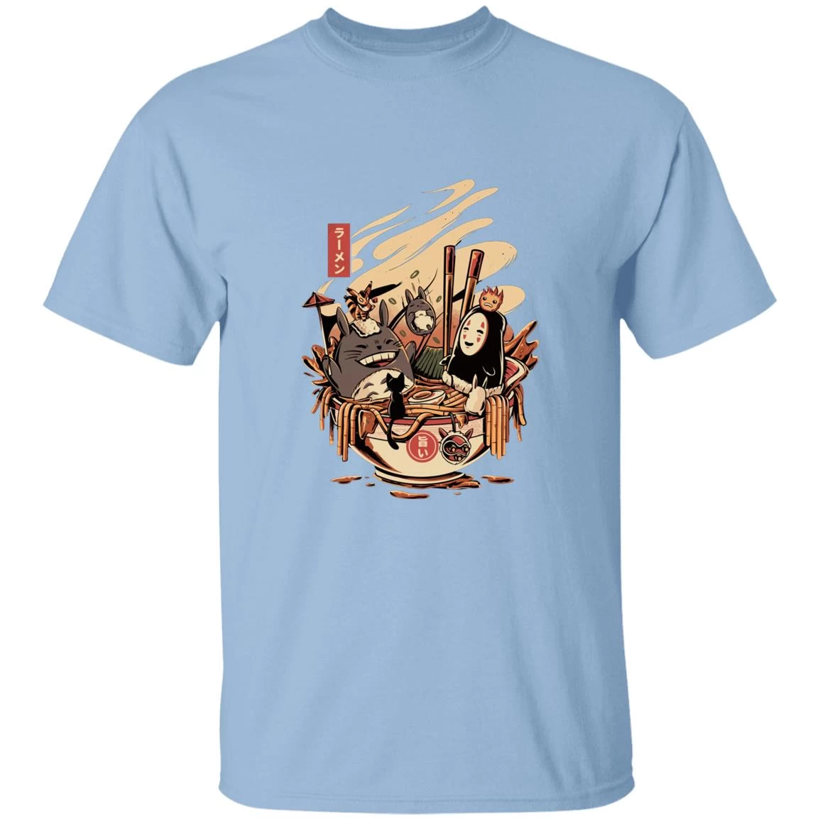 Totoro And No Face Ramen Bath Unisex T Shirt 12 Totoro And No Face Ramen Bath Unisex T Shirt - Image 10
