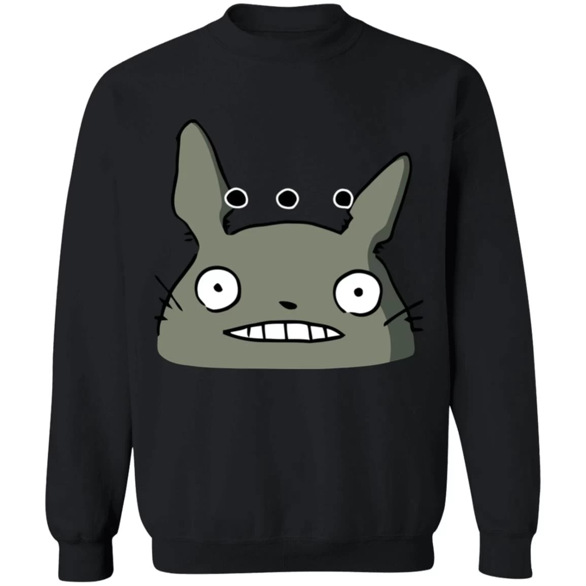 Totoro Poker Face Sweatshirt Unisex 4 Totoro Poker Face Sweatshirt Unisex - Image 2