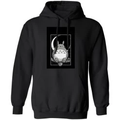 My Neighbor Totoro By The Moon Black & White Hoodie Unisex -Ghibli Shop redirect12102020081203 2 1