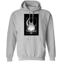 My Neighbor Totoro By The Moon Black & White Hoodie Unisex -Ghibli Shop redirect12102020081203