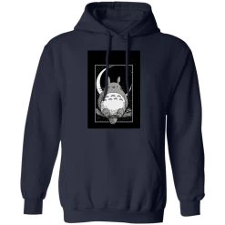 My Neighbor Totoro By The Moon Black & White Hoodie Unisex -Ghibli Shop redirect12102020081203 3