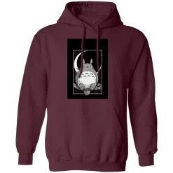 My Neighbor Totoro By The Moon Black & White Hoodie Unisex -Ghibli Shop redirect12102020081203 7 1