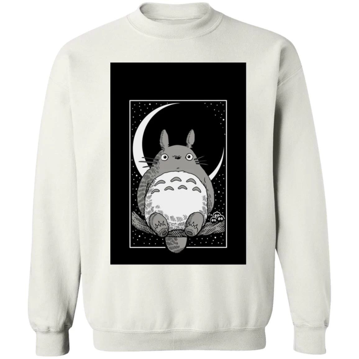 My Neighbor Totoro By The Moon Black & White Sweatshirt Unisex 12 My Neighbor Totoro By The Moon Black & White Sweatshirt Unisex - Image 10