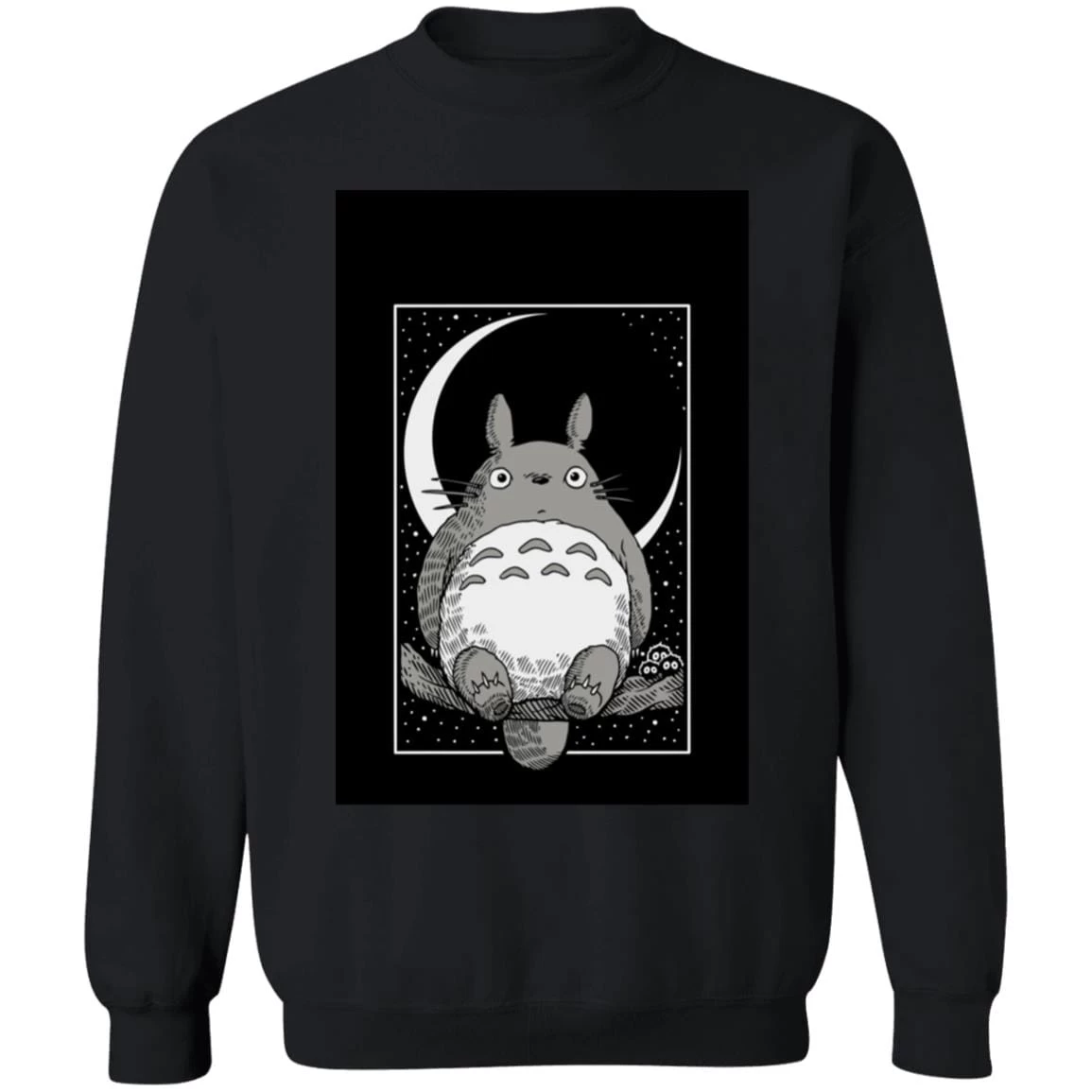 My Neighbor Totoro By The Moon Black & White Sweatshirt Unisex 13 My Neighbor Totoro By The Moon Black & White Sweatshirt Unisex - Image 11