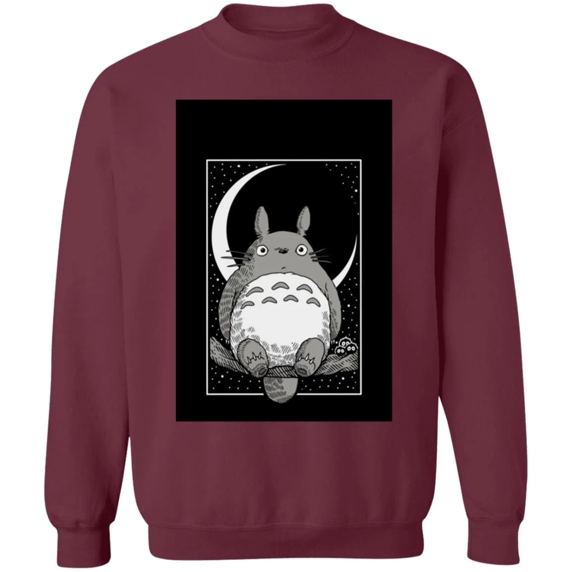 My Neighbor Totoro By The Moon Black & White Sweatshirt Unisex 5 My Neighbor Totoro By The Moon Black & White Sweatshirt Unisex - Image 3