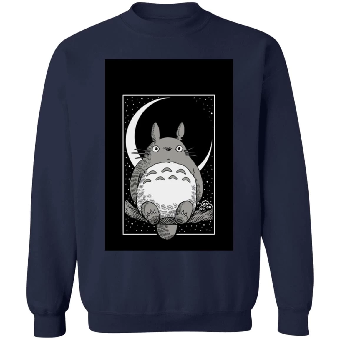 My Neighbor Totoro By The Moon Black & White Sweatshirt Unisex 6 My Neighbor Totoro By The Moon Black & White Sweatshirt Unisex - Image 4