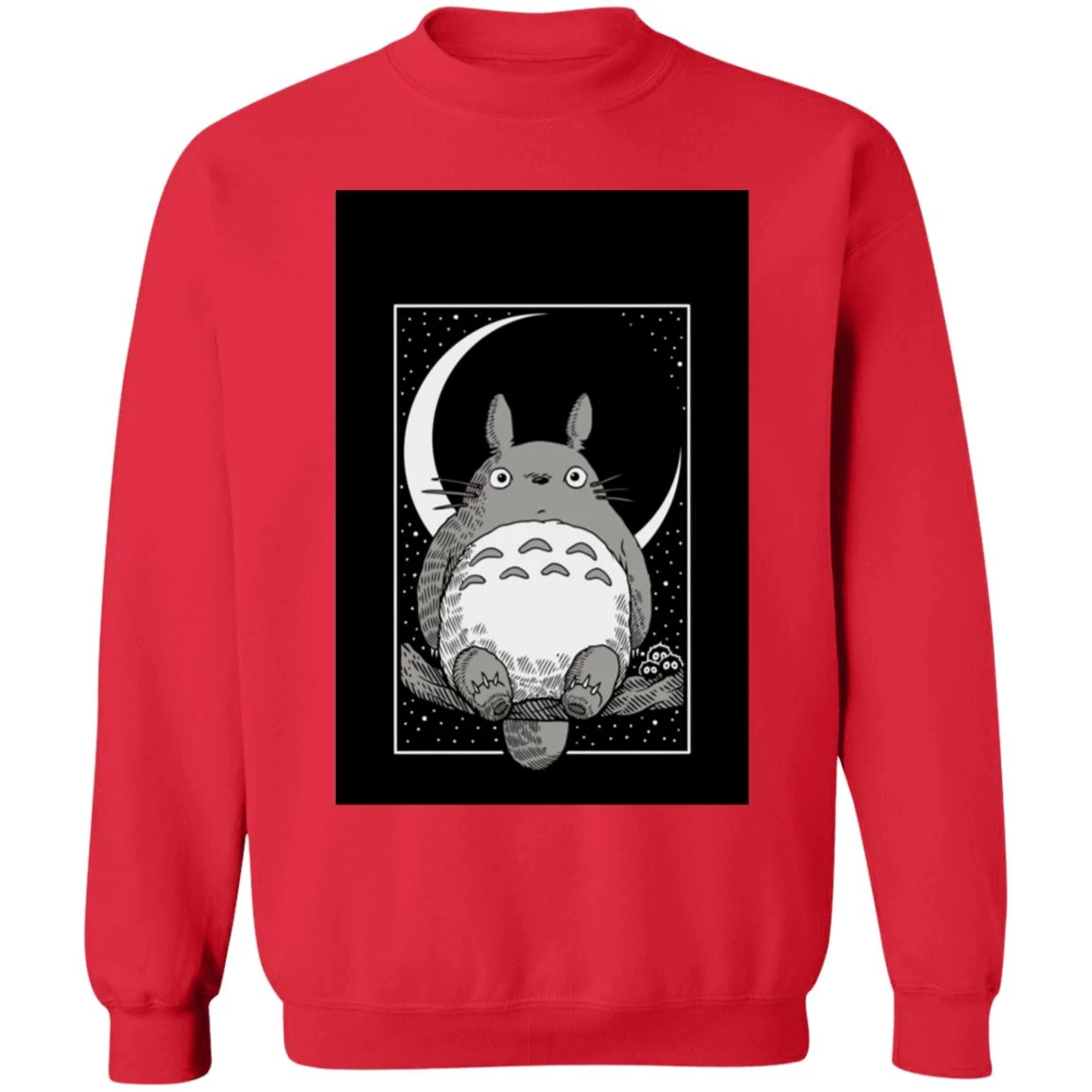 My Neighbor Totoro By The Moon Black & White Sweatshirt Unisex 16 My Neighbor Totoro By The Moon Black & White Sweatshirt Unisex - Image 14