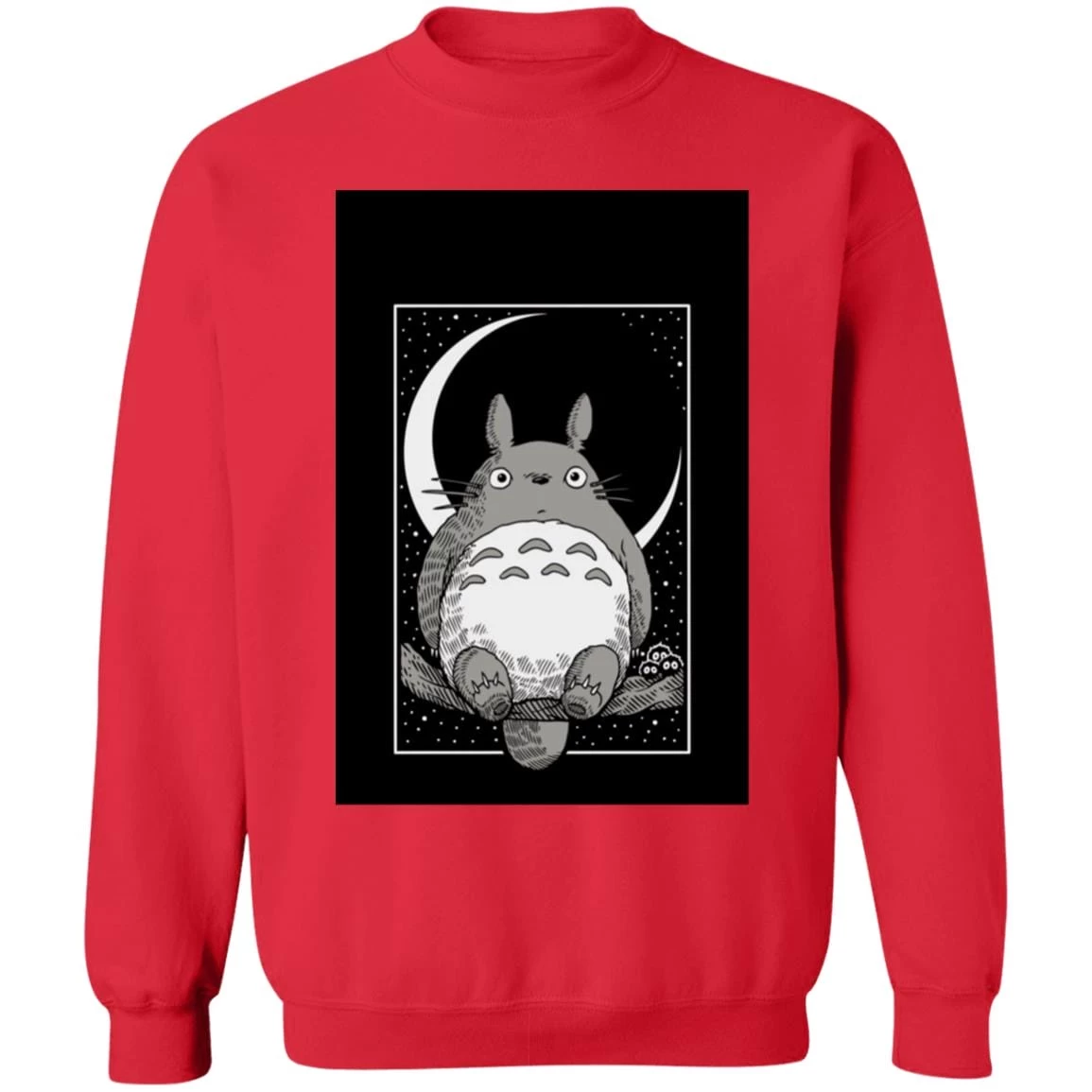 My Neighbor Totoro By The Moon Black & White Sweatshirt Unisex 7 My Neighbor Totoro By The Moon Black & White Sweatshirt Unisex - Image 5