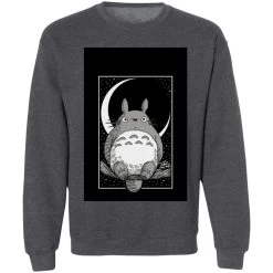 My Neighbor Totoro By The Moon Black & White Sweatshirt Unisex 24 My Neighbor Totoro By The Moon Black & White Sweatshirt Unisex -Ghibli Shop redirect12102020081220 6