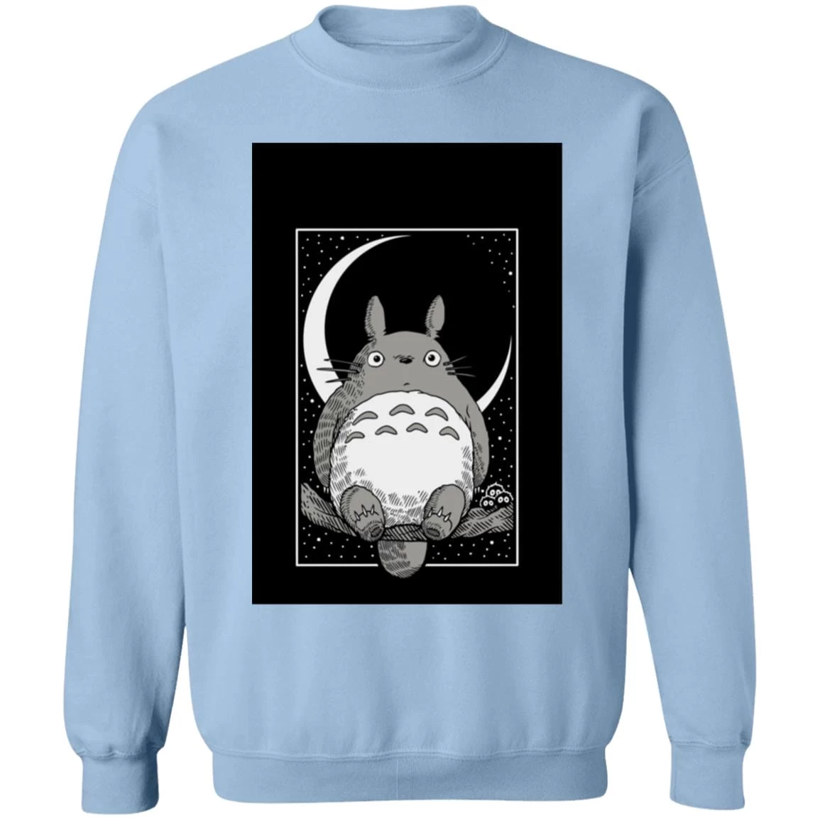 My Neighbor Totoro By The Moon Black & White Sweatshirt Unisex 18 My Neighbor Totoro By The Moon Black & White Sweatshirt Unisex - Image 16