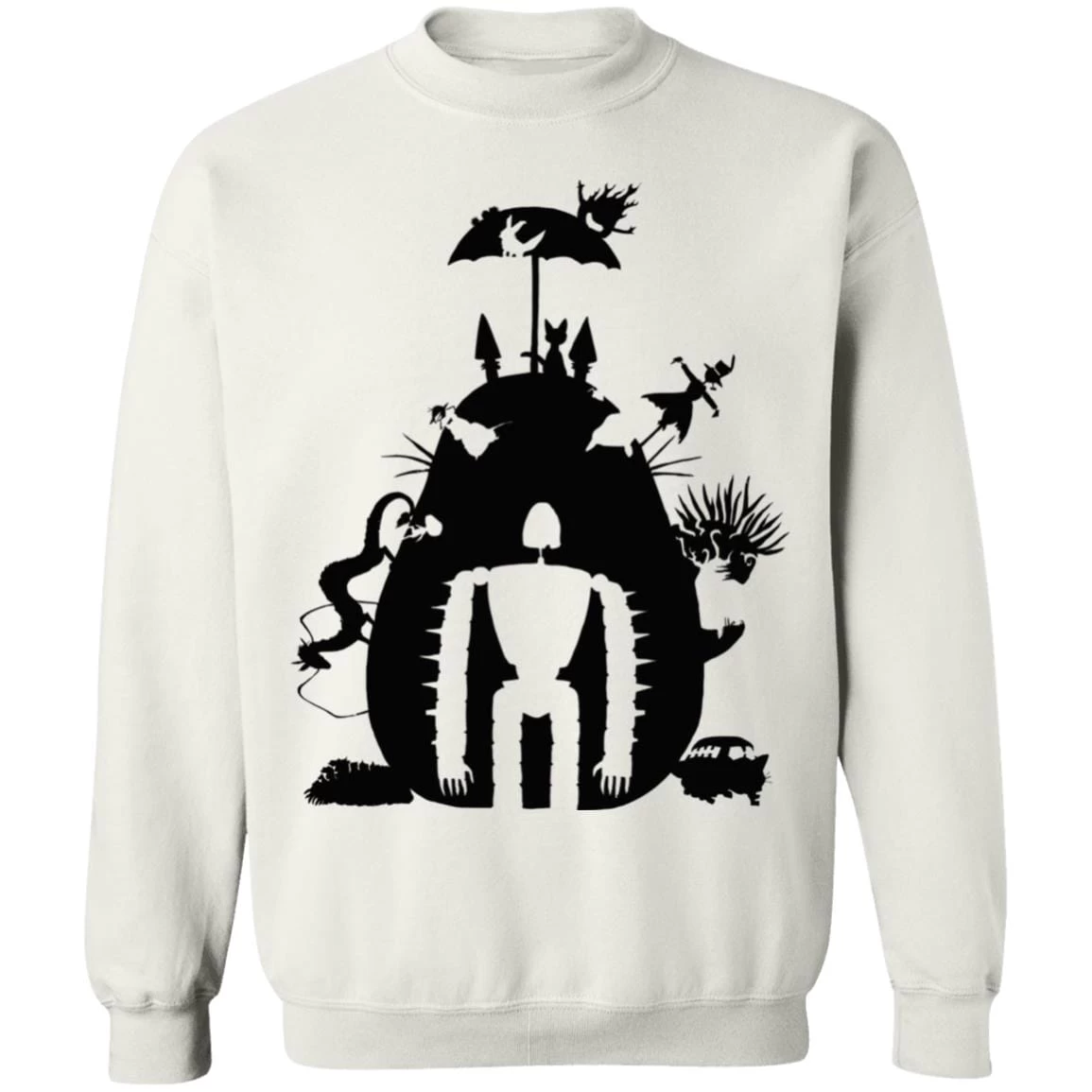 Studio Ghibli Black & White Art Compilation Sweatshirt Unisex 3 Studio Ghibli Black & White Art Compilation Sweatshirt Unisex