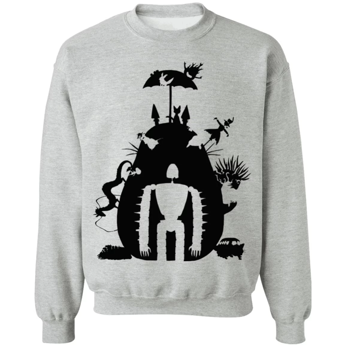 Studio Ghibli Black & White Art Compilation Sweatshirt Unisex 11 Studio Ghibli Black & White Art Compilation Sweatshirt Unisex - Image 9