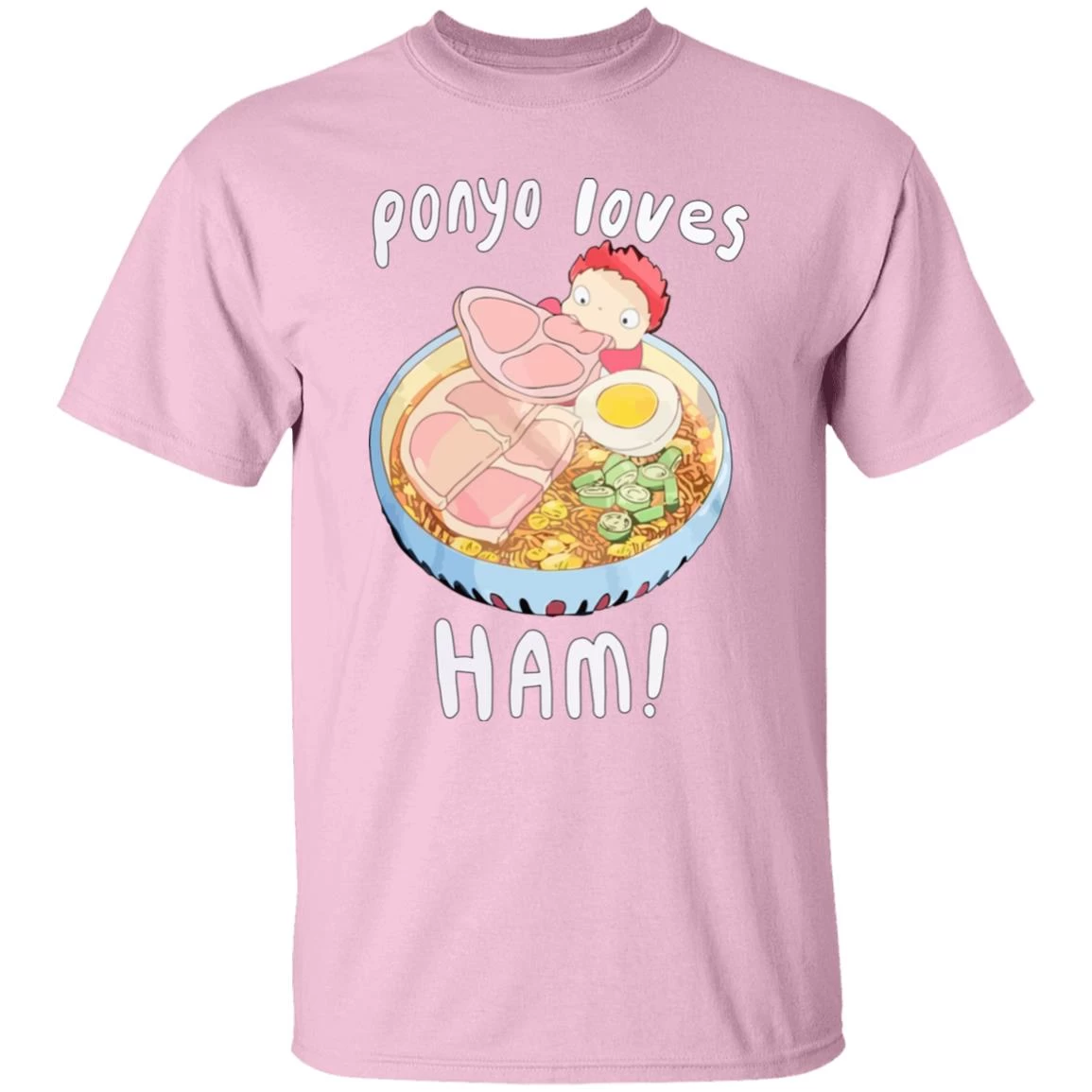 Ponyo Loves Ham T Shirt 6 Ponyo Loves Ham T Shirt - Image 4