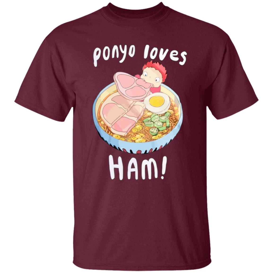 Ponyo Loves Ham T Shirt 16 Ponyo Loves Ham T Shirt - Image 14