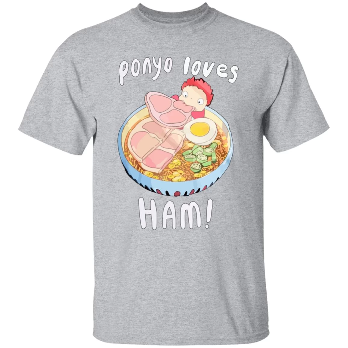 Ponyo Loves Ham T Shirt 19 Ponyo Loves Ham T Shirt - Image 17