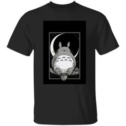 My Neighbor Totoro By The Moon Black & White T Shirt Unisex -Ghibli Shop redirect12102020081240 2 1