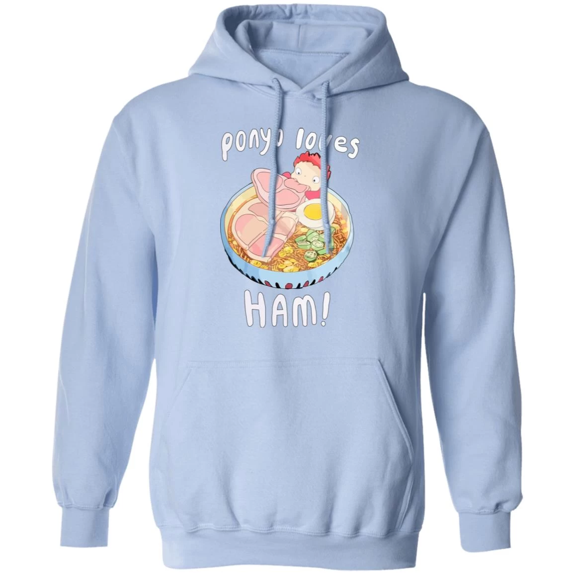 Ponyo Loves Ham Hoodie 16 Ponyo Loves Ham Hoodie - Image 14