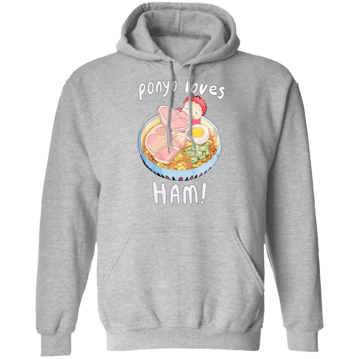 Ponyo Loves Ham Hoodie 11 Ponyo Loves Ham Hoodie - Image 9