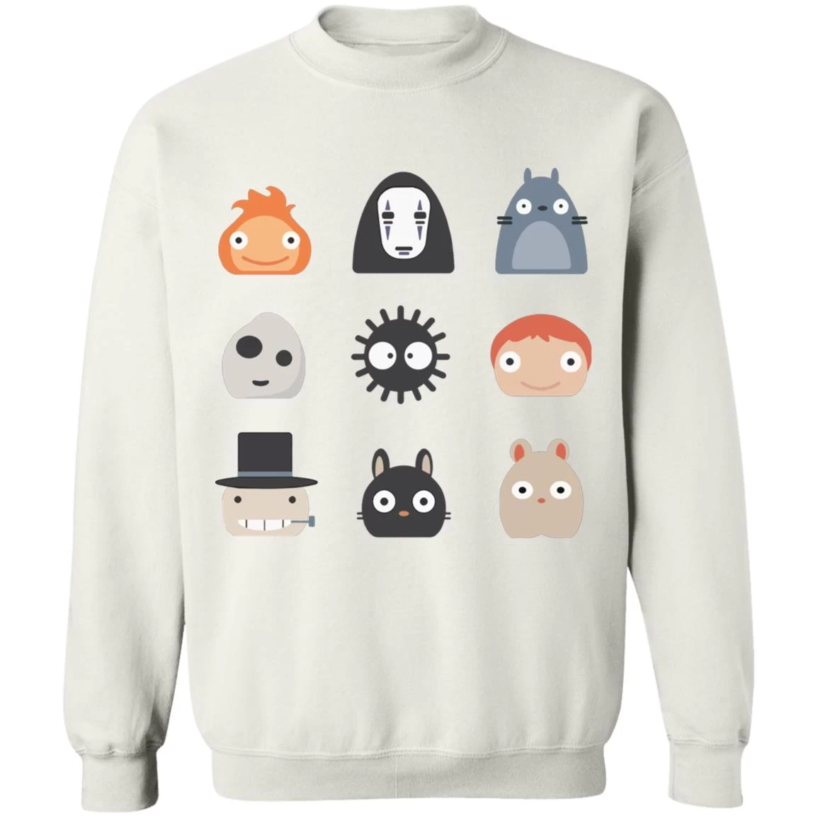Ghibli Studio Characters Chibi Sweatshirt 4 Ghibli Studio Characters Chibi Sweatshirt - Image 2