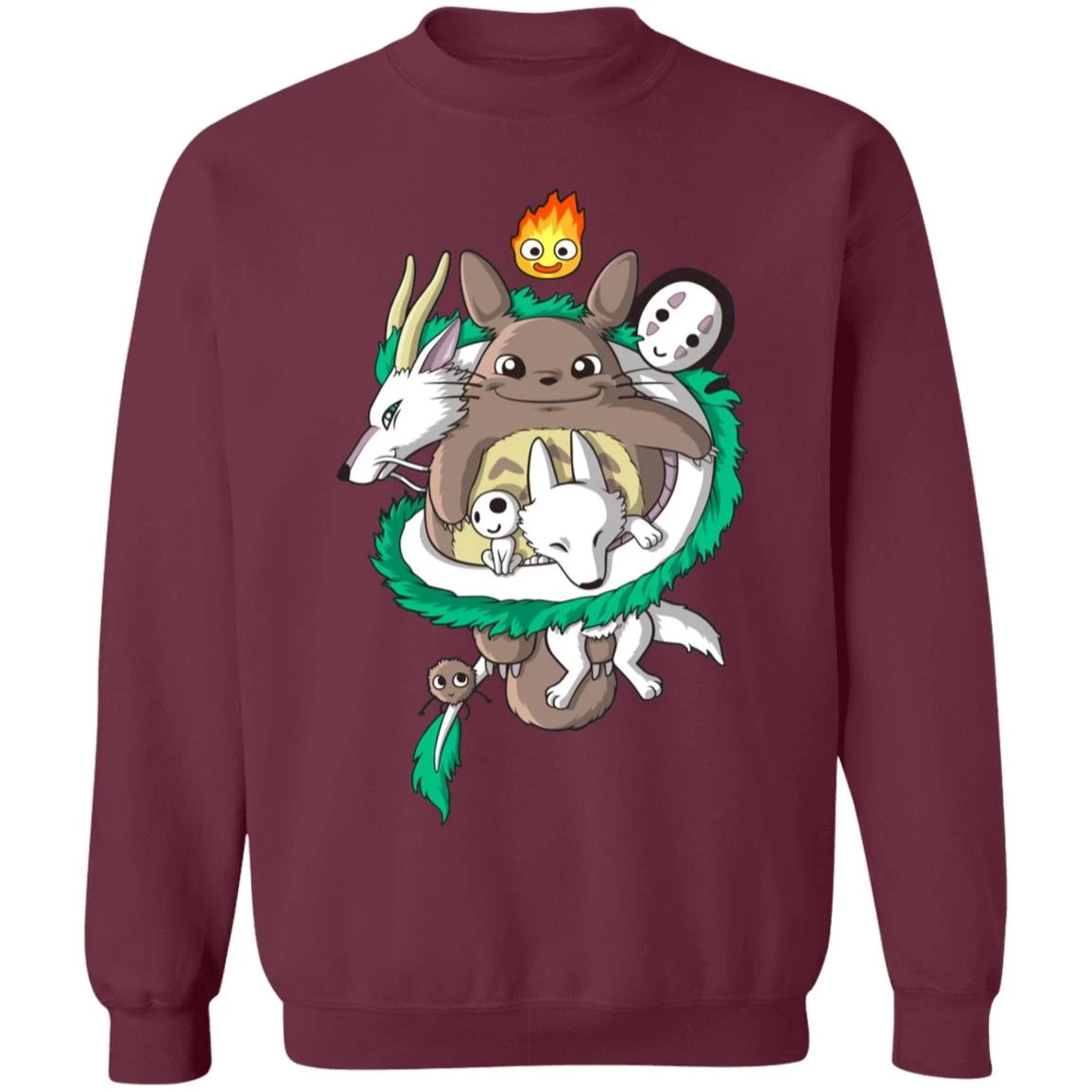 Totoro And Haku Dragon Sweatshirt 16 Totoro And Haku Dragon Sweatshirt - Image 14