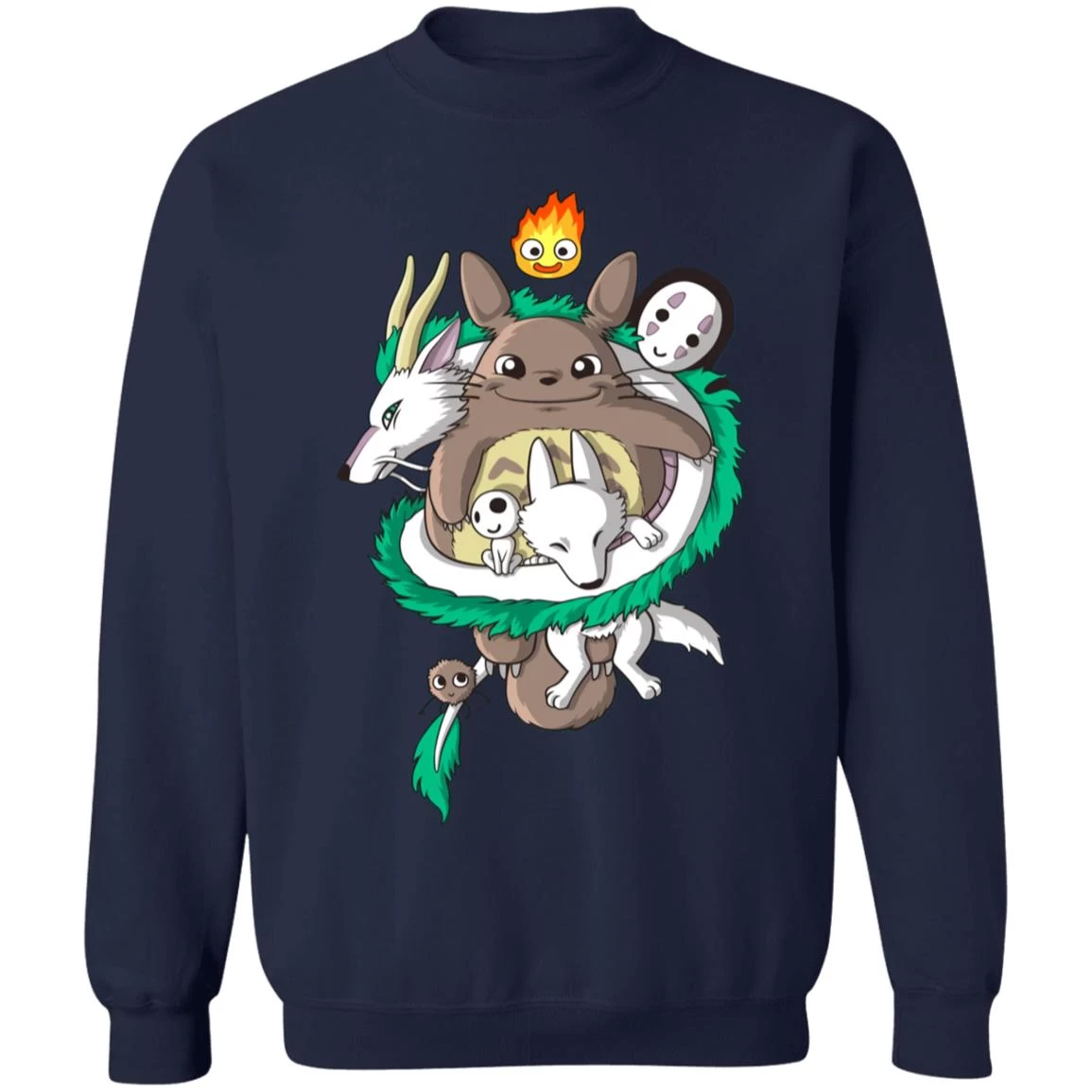 Totoro And Haku Dragon Sweatshirt 7 Totoro And Haku Dragon Sweatshirt - Image 5