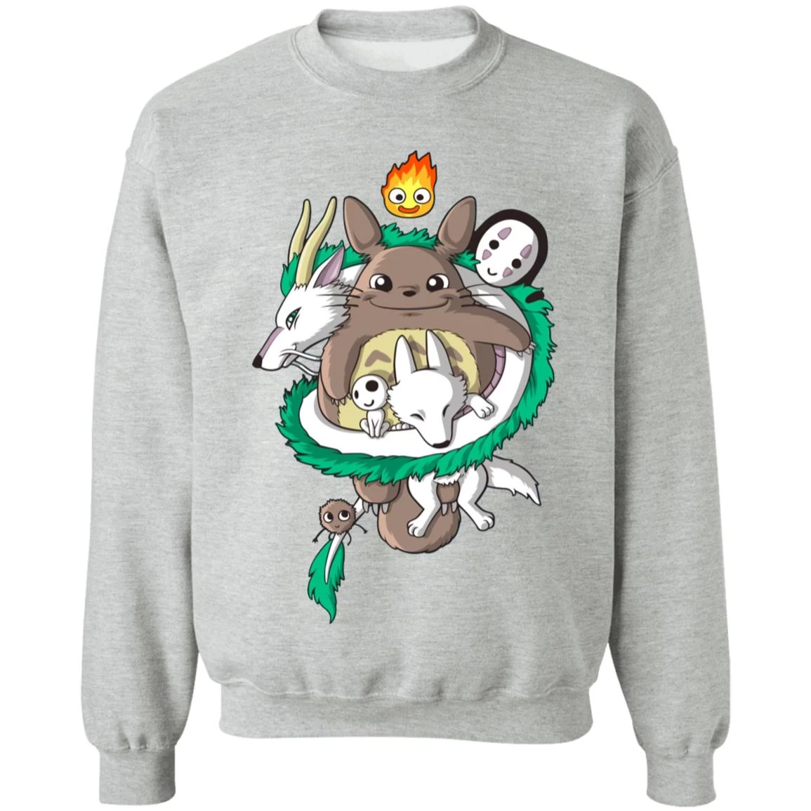 Totoro And Haku Dragon Sweatshirt 3 Totoro And Haku Dragon Sweatshirt