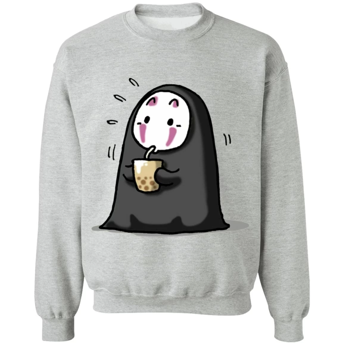 Kaonashi No Face Drinking Milk Tea Sweatshirt 3 Kaonashi No Face Drinking Milk Tea Sweatshirt