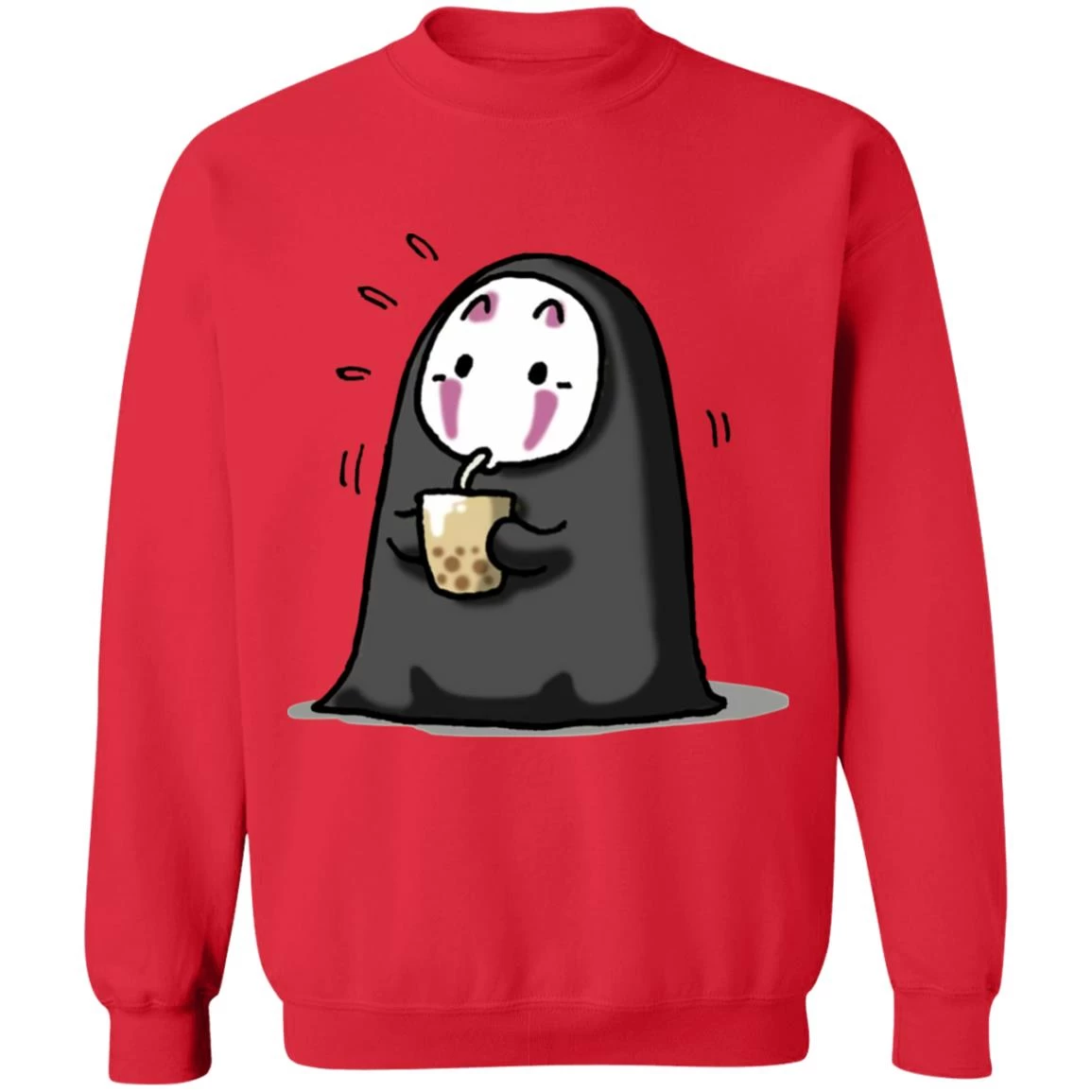Kaonashi No Face Drinking Milk Tea Sweatshirt 18 Kaonashi No Face Drinking Milk Tea Sweatshirt - Image 16
