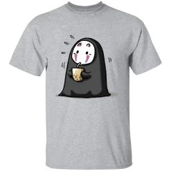 Kaonashi No Face Drinking Milk Tea T Shirt -Ghibli Shop redirect12112021091248