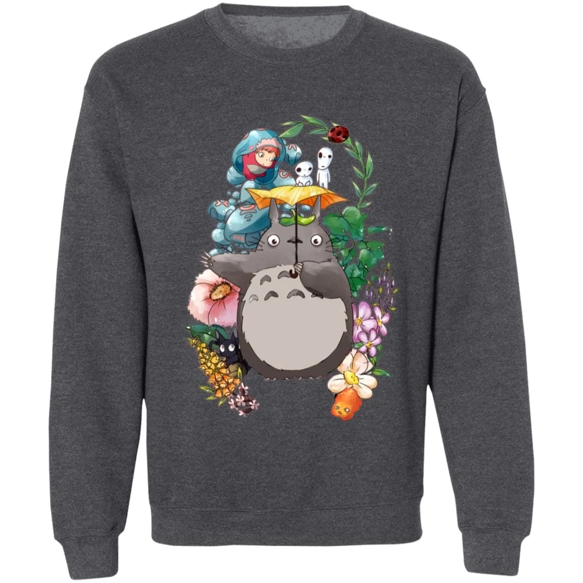 Totoro Umbrella And Friends Sweatshirt 9 Totoro Umbrella And Friends Sweatshirt - Image 7