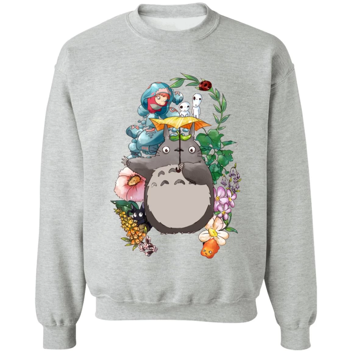 Totoro Umbrella And Friends Sweatshirt 19 Totoro Umbrella And Friends Sweatshirt - Image 17