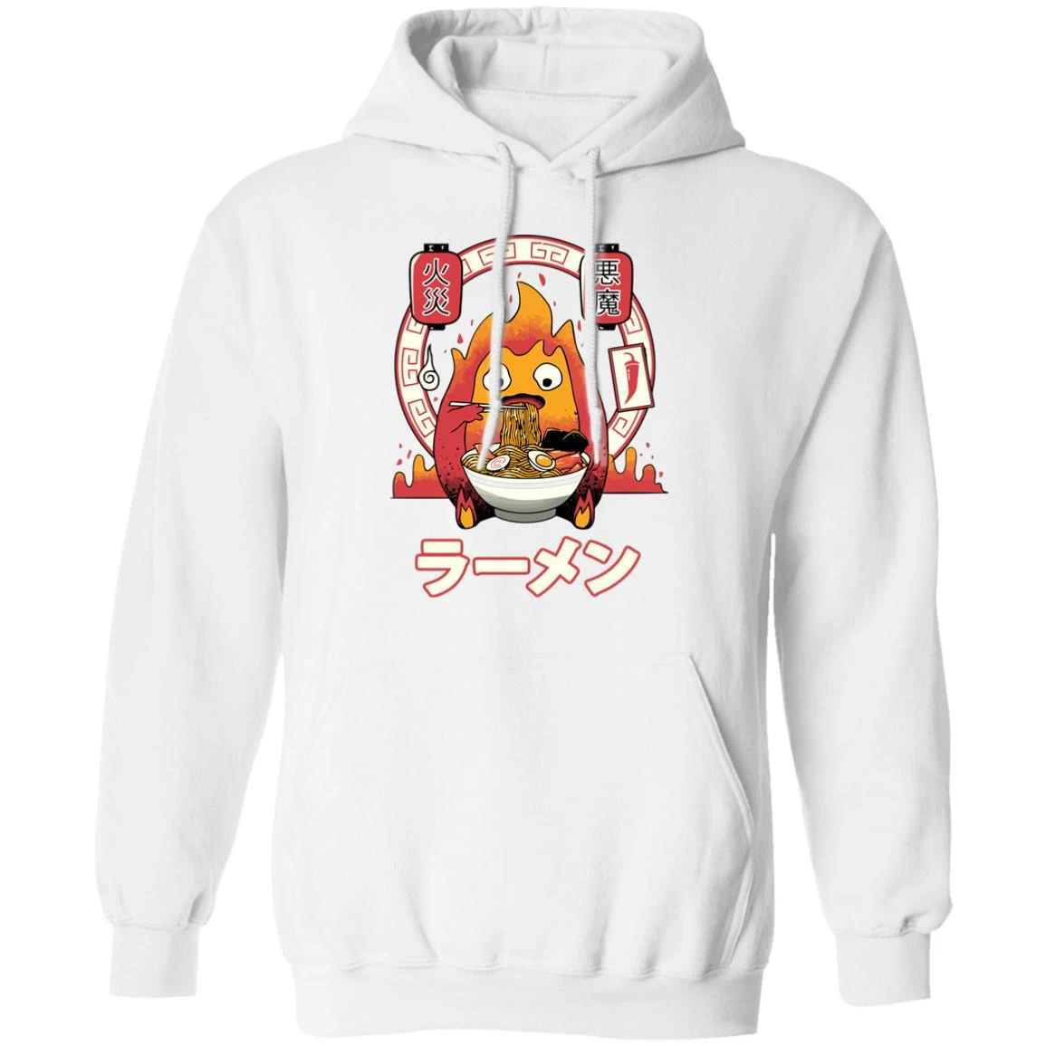 Howl’s Moving Castle – Calcifer Loves Ramen Hoodie 12 Howl’s Moving Castle – Calcifer Loves Ramen Hoodie - Image 10