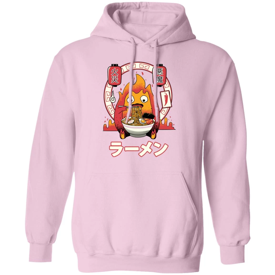 Howl’s Moving Castle – Calcifer Loves Ramen Hoodie 8 Howl’s Moving Castle – Calcifer Loves Ramen Hoodie - Image 6