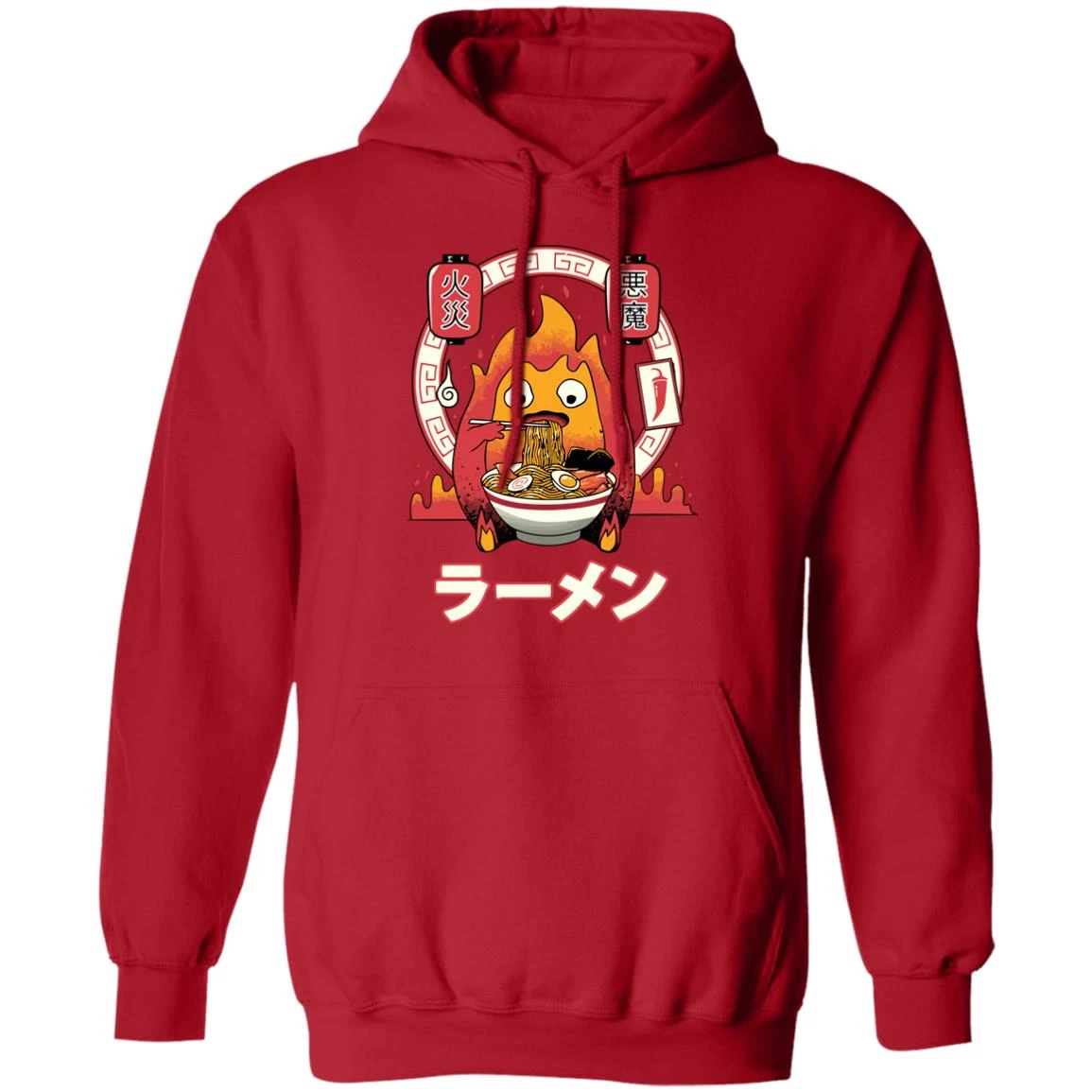 Howl’s Moving Castle – Calcifer Loves Ramen Hoodie 10 Howl’s Moving Castle – Calcifer Loves Ramen Hoodie - Image 8