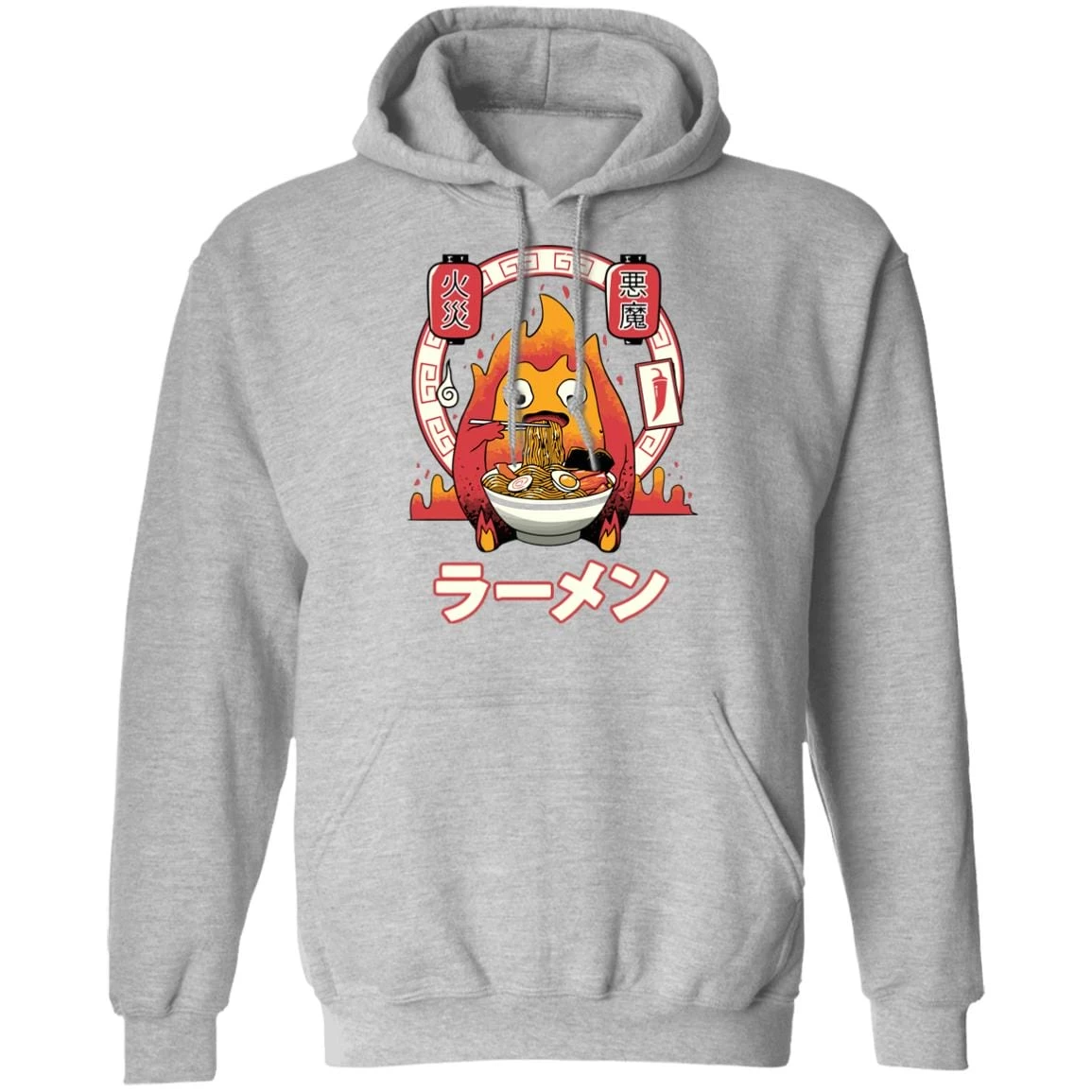 Howl’s Moving Castle – Calcifer Loves Ramen Hoodie 11 Howl’s Moving Castle – Calcifer Loves Ramen Hoodie - Image 9