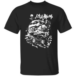 Howl’s Castle In Black And White T Shirt -Ghibli Shop redirect12132020071224 2 1
