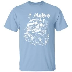 Howl’s Castle In Black And White T Shirt -Ghibli Shop redirect12132020071224