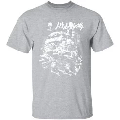 Howl’s Castle In Black And White T Shirt -Ghibli Shop redirect12132020071224 8