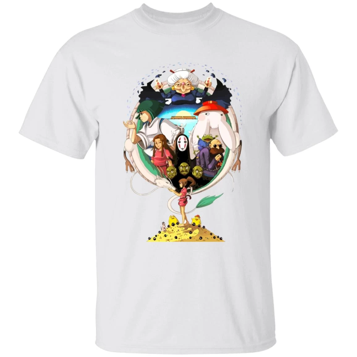 Spirited Away Characters Compilation T Shirt Unisex 3 Spirited Away Characters Compilation T Shirt Unisex