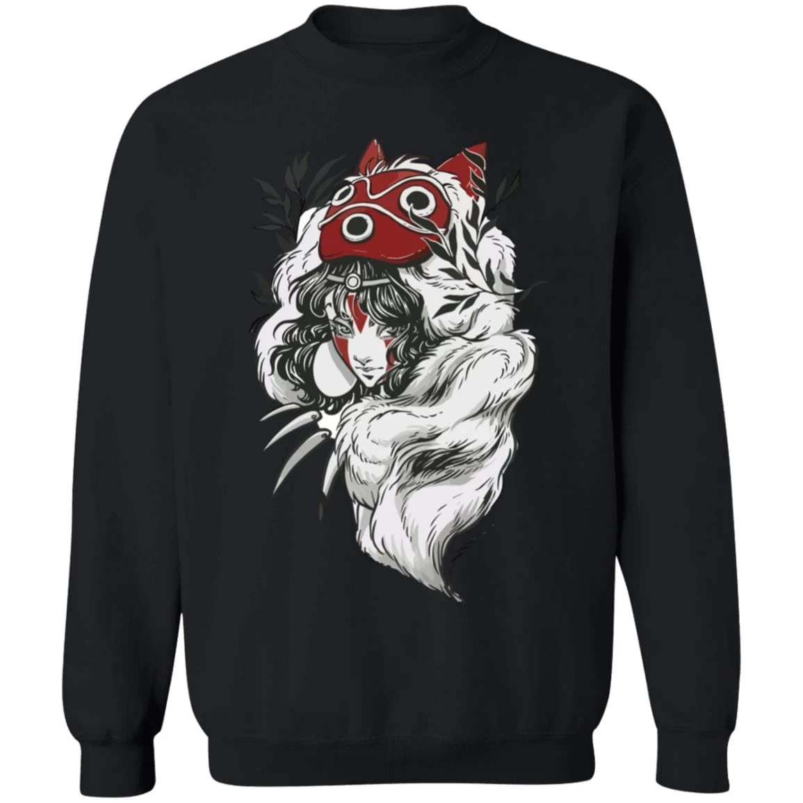 Princess Mononoke Black And White Fanart Sweatshirt 12 Princess Mononoke Black And White Fanart Sweatshirt - Image 10