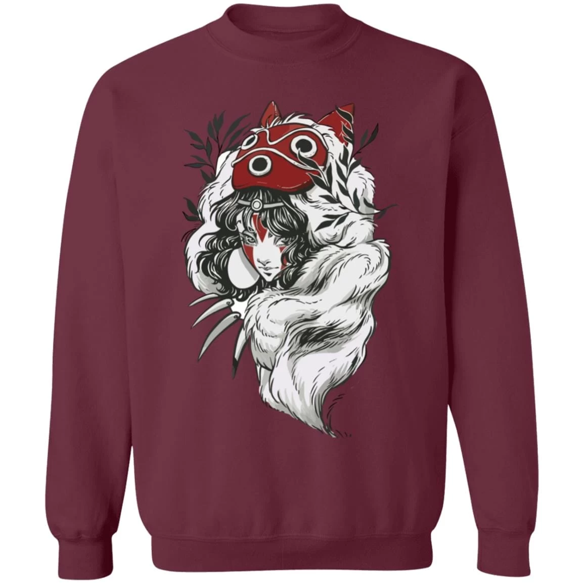 Princess Mononoke Black And White Fanart Sweatshirt 16 Princess Mononoke Black And White Fanart Sweatshirt - Image 14
