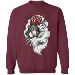 Princess Mononoke Black And White Fanart Sweatshirt 23 Princess Mononoke Black And White Fanart Sweatshirt -Ghibli Shop redirect12132021041207 3