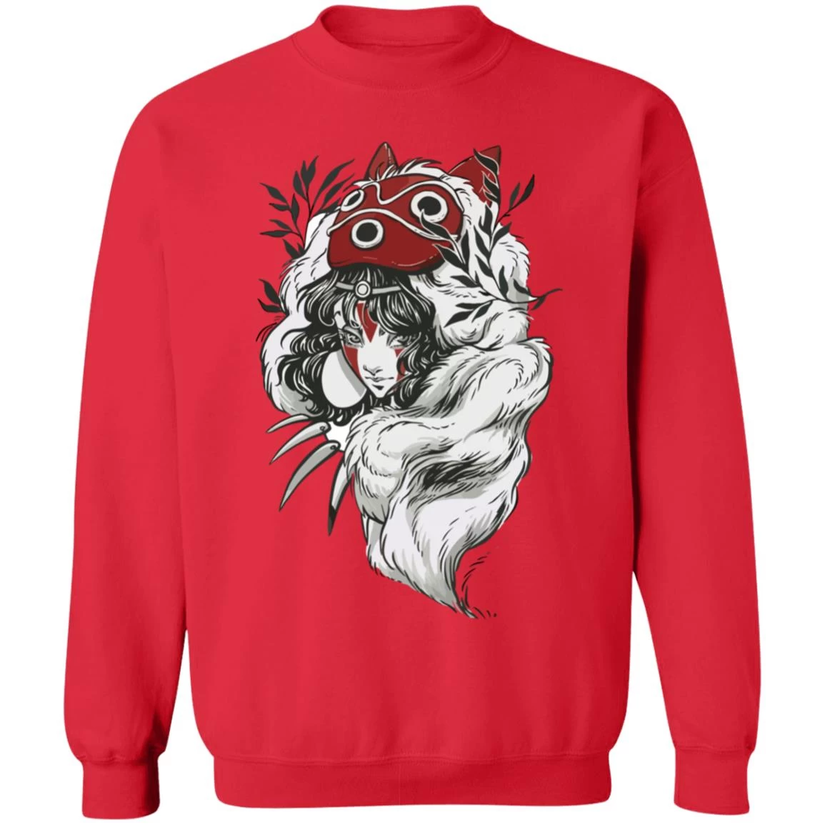 Princess Mononoke Black And White Fanart Sweatshirt 8 Princess Mononoke Black And White Fanart Sweatshirt - Image 6