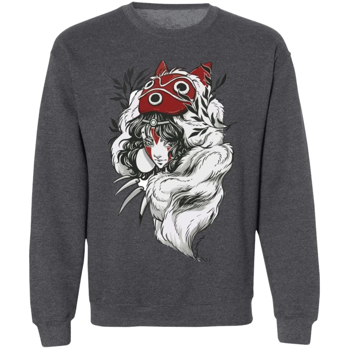 Princess Mononoke Black And White Fanart Sweatshirt 13 Princess Mononoke Black And White Fanart Sweatshirt - Image 11