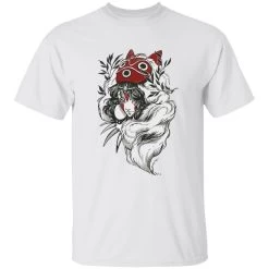 Princess Mononoke Black And White Fanart T Shirt -Ghibli Shop redirect12132021041233 1 1
